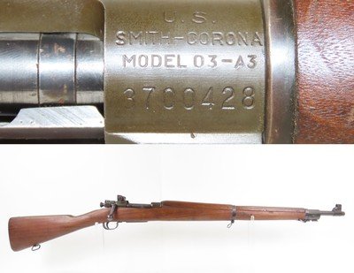 WORLD WAR 2 U.S. SMITH-CORONA M1903A3 .30-06 Bolt Action C&R MILITARY Rifle MARTIALLY INSPECTED Infantry Rifle Made in 1943