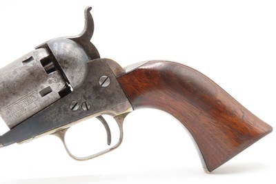 CASED c1853 mfg. LONDON MODEL Antique COLT M1849 Percussion POCKET Revolver EARLY PRODUCTION Serial Number “73” - Image 11 of 20