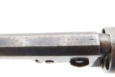 CASED c1853 mfg. LONDON MODEL Antique COLT M1849 Percussion POCKET Revolver EARLY PRODUCTION Serial Number “73” - Image 3 of 20
