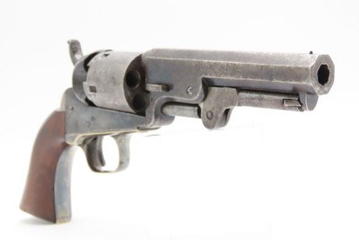 CASED c1853 mfg. LONDON MODEL Antique COLT M1849 Percussion POCKET Revolver EARLY PRODUCTION Serial Number “73” - Image 14 of 20