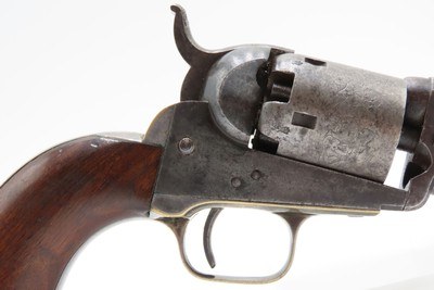 CASED c1853 mfg. LONDON MODEL Antique COLT M1849 Percussion POCKET Revolver EARLY PRODUCTION Serial Number “73” - Image 9 of 20