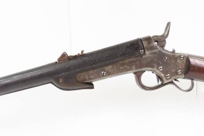 CIVIL WAR Antique SHARPS & HANKINS M1862 NAVY Carbine LEATHER BARREL WRAPOne of 6,686 Navy Purchased WITH ORIGINAL COVER - Image 15 of 19