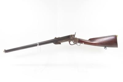 CIVIL WAR Antique SHARPS & HANKINS M1862 NAVY Carbine LEATHER BARREL WRAPOne of 6,686 Navy Purchased WITH ORIGINAL COVER - Image 13 of 19