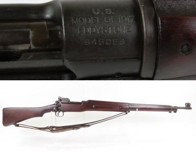 WORLD WAR I US EDDYSTONE M1917 .30-06 Bolt Action C&R MILITARY Rifle SLING1918 FLAMING BOMB Marked .30.06 Caliber WWI Rifle