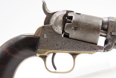 CASED 1852 GUSTAVE YOUNG Era Factory Engraved COLT M1849 Revolver CIVIL WAR Antique .31 PERCUSSION Pocket Revolver ACCESSORIES - Image 16 of 17