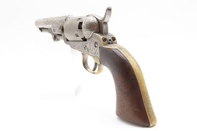 CASED 1852 GUSTAVE YOUNG Era Factory Engraved COLT M1849 Revolver CIVIL WAR Antique .31 PERCUSSION Pocket Revolver ACCESSORIES - Image 9 of 17