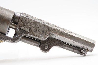 CASED 1852 GUSTAVE YOUNG Era Factory Engraved COLT M1849 Revolver CIVIL WAR Antique .31 PERCUSSION Pocket Revolver ACCESSORIES - Image 3 of 17