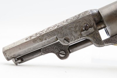 CASED 1852 GUSTAVE YOUNG Era Factory Engraved COLT M1849 Revolver CIVIL WAR Antique .31 PERCUSSION Pocket Revolver ACCESSORIES - Image 8 of 17