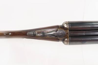 FACTORY ENGRAVED British WEBLEY & SCOTT M700 Double Barrel Modern SHOTGUN12 Gauge SIDE x SIDE BOXLOCK with CASE COLORS - Image 15 of 25