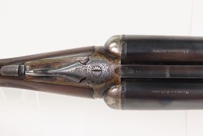 FACTORY ENGRAVED British WEBLEY & SCOTT M700 Double Barrel Modern SHOTGUN12 Gauge SIDE x SIDE BOXLOCK with CASE COLORS - Image 17 of 25