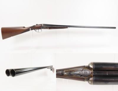 FACTORY ENGRAVED British WEBLEY & SCOTT M700 Double Barrel Modern SHOTGUN12 Gauge SIDE x SIDE BOXLOCK with CASE COLORS
