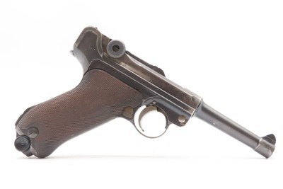 Post-WWI DWM 1920 Dated 9mm Semi-Auto P.08 POLICE MARKED German LUGER C&R1920 Mfr. with Multiple “CROWN/N” Proofs Post-WWI - Image 2 of 19