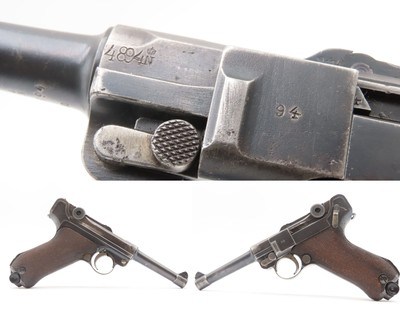 Post-WWI DWM 1920 Dated 9mm Semi-Auto P.08 POLICE MARKED German LUGER C&R1920 Mfr. with Multiple “CROWN/N” Proofs Post-WWI