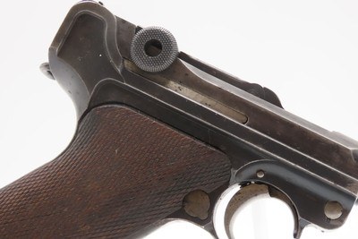 Post-WWI DWM 1920 Dated 9mm Semi-Auto P.08 POLICE MARKED German LUGER C&R1920 Mfr. with Multiple “CROWN/N” Proofs Post-WWI - Image 4 of 19