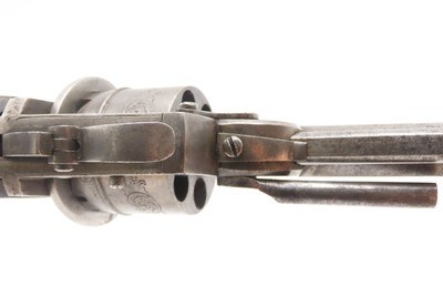 Rare ENGRAVED Antique LORON BREVETE Double Action PINFIRE 9mm Revolver As USED BY THE SOUTH During the American Civil War - Image 7 of 18