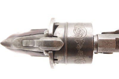 Rare ENGRAVED Antique LORON BREVETE Double Action PINFIRE 9mm Revolver As USED BY THE SOUTH During the American Civil War - Image 10 of 18