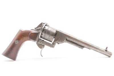 Rare ENGRAVED Antique LORON BREVETE Double Action PINFIRE 9mm Revolver As USED BY THE SOUTH During the American Civil War - Image 2 of 18