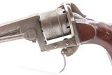Rare ENGRAVED Antique LORON BREVETE Double Action PINFIRE 9mm Revolver As USED BY THE SOUTH During the American Civil War - 14 of 18