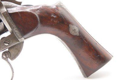 Rare ENGRAVED Antique LORON BREVETE Double Action PINFIRE 9mm Revolver As USED BY THE SOUTH During the American Civil War - Image 15 of 18