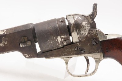 SERIAL #10 Antique COLT M1862 POCKET POLICE/NAVY .38 RF Conversion Revolver CLASSIC COLT Revolver Chambered w/NICKEL FINISH - Image 14 of 22