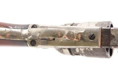 SERIAL #10 Antique COLT M1862 POCKET POLICE/NAVY .38 RF Conversion Revolver CLASSIC COLT Revolver Chambered w/NICKEL FINISH - Image 11 of 22