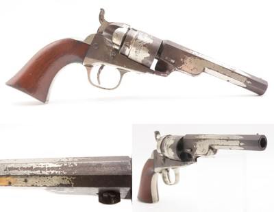 SERIAL #10 Antique COLT M1862 POCKET POLICE/NAVY .38 RF Conversion Revolver CLASSIC COLT Revolver Chambered w/NICKEL FINISH