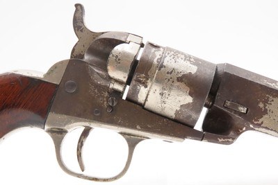 SERIAL #10 Antique COLT M1862 POCKET POLICE/NAVY .38 RF Conversion Revolver CLASSIC COLT Revolver Chambered w/NICKEL FINISH - Image 13 of 22