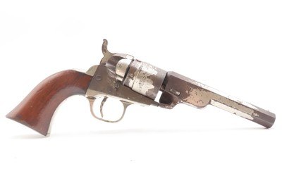 SERIAL #10 Antique COLT M1862 POCKET POLICE/NAVY .38 RF Conversion Revolver CLASSIC COLT Revolver Chambered w/NICKEL FINISH - Image 18 of 22