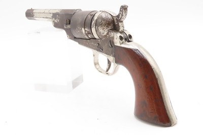 SERIAL #10 Antique COLT M1862 POCKET POLICE/NAVY .38 RF Conversion Revolver CLASSIC COLT Revolver Chambered w/NICKEL FINISH - Image 22 of 22