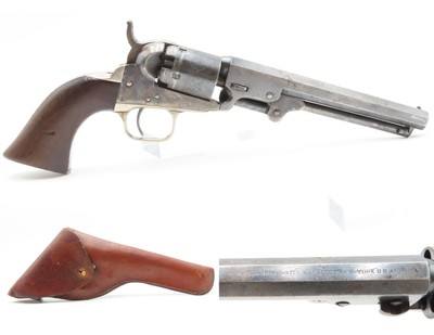 SERIAL # “26” Pre-CIVIL WAR Antique COLT M1849 Percussion POCKET Revolver1850 Mfg. WILD WEST/FRONTIER Six-Shooter w/HOLSTER