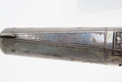 CIVIL WAR Era Antique MOORE’S PATENT FIREARMS All Metal No. 1 .41 Derringer 1 of 3,000 SILVER PLATED & BEAUTIFULLY ENGRAVED - Image 4 of 16