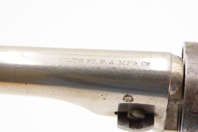 Antique COLT 3-1/2 Inch ROUND BARREL Pocket Model CARTRIDGE .38 CF Revolver 1 of 6500; Scarce CARTRIDGE CONVERSION Model - Image 14 of 21
