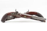 BRACE of ENGRAVED Antique PARKER FIELD & SONS Percussion DUELING PistolsHISTORICAL Pair of LONDON Made DUELERS - 2 of 25