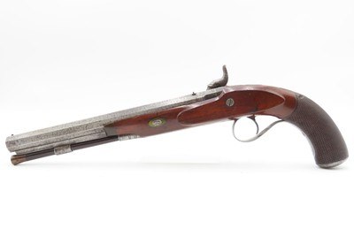 BRACE of ENGRAVED Antique PARKER FIELD & SONS Percussion DUELING PistolsHISTORICAL Pair of LONDON Made DUELERS - Image 15 of 25