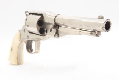 Antique REMINGTON New Model POLICE .38 RF CONVERSION Revolver w/IVORY GRIPS Factory Converted to .38 Rimfire Cartridge - Image 8 of 17