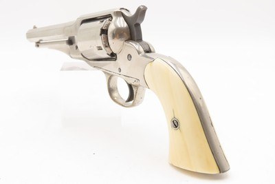 Antique REMINGTON New Model POLICE .38 RF CONVERSION Revolver w/IVORY GRIPS Factory Converted to .38 Rimfire Cartridge - Image 7 of 17