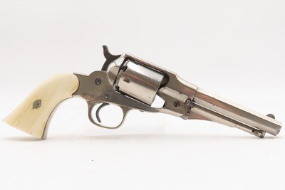 Antique REMINGTON New Model POLICE .38 RF CONVERSION Revolver w/IVORY GRIPS Factory Converted to .38 Rimfire Cartridge - Image 3 of 17