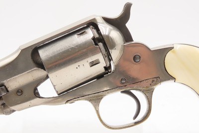 Antique REMINGTON New Model POLICE .38 RF CONVERSION Revolver w/IVORY GRIPS Factory Converted to .38 Rimfire Cartridge - Image 10 of 17
