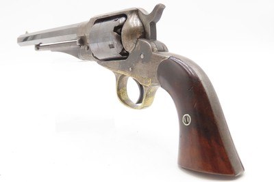 DESIRABLE Antique REMINGTON New Model POLICE Percussion Revolver w/HOLSTERUNCONVERTED .36 Cal. Percussion Five Shot Revolver - Image 20 of 20