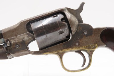 DESIRABLE Antique REMINGTON New Model POLICE Percussion Revolver w/HOLSTERUNCONVERTED .36 Cal. Percussion Five Shot Revolver - Image 17 of 20