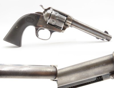 1906 COLT Bisley Model SINGLE ACTION ARMY .32-20 WCF C&R Six-Shot RevolverRIFLE CALIBER Self Defense/Target Pistol