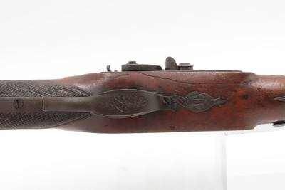 Antique ENGRAVED PAIR British RUMBOLD Percussion DUELING/OFFICER’S PistolsInscribed GOLD & SILVER ACCENTED Conversion Pistols - Image 6 of 25