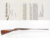 LETTERED Antique PARKER BROTHERS Side by Side DH Grade 3 HAMMERLESS Shotgun 1892 FACTORY ENGRAVED GRADE 3 12 Gauge w/EXTRACTOR
