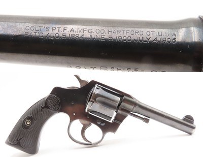 1919 mfr COLT Medium Frame DA POLICE POSITIVE .38 C&R Self Defense Revolver Colt’s Widely Produced 6-Shot Revolver Design
