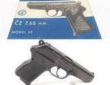 CZECH CZ Vzor 70 Semi-Automatic 7.65mm FACTORY BOXED Pistol C&R w/EXTRA MAG 1974 Dated Czechoslovakian Handgun .32 ACP Pistol - 1 of 19