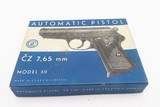 CZECH CZ Vzor 70 Semi-Automatic 7.65mm FACTORY BOXED Pistol C&R w/EXTRA MAG 1974 Dated Czechoslovakian Handgun .32 ACP Pistol - 2 of 19