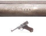 Police Marked “L. Hi. 125.”GERMAN LUGER 9mm Semi-Auto P08 C&R WaA66 Proof Mid 1920s-30s Mfr. with “CROWN/N” Proof Post-WWI