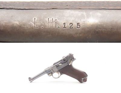 Police Marked “L. Hi. 125.”GERMAN LUGER 9mm Semi-Auto P08 C&R WaA66 Proof Mid 1920s-30s Mfr. with “CROWN/N” Proof Post-WWI