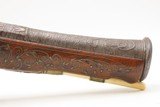 LEBANESE Flintlock BLUNDERBUSS Pistol by ASSAAD ATA of ZAHLÉ Antique ELEGANT Damascus Twist Barrel & Wire Inlays Throughout - 17 of 18