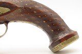 LEBANESE Flintlock BLUNDERBUSS Pistol by ASSAAD ATA of ZAHLÉ Antique ELEGANT Damascus Twist Barrel & Wire Inlays Throughout - 4 of 18